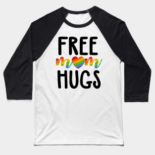 Vintage free mom hugs tshirt rainbow heart LGBT pride month Baseball T-Shirt